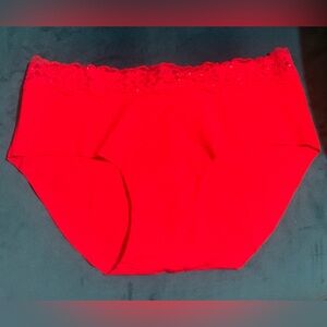 BNWT Victoria's Secret Red Lace Trim Panties with sparkles